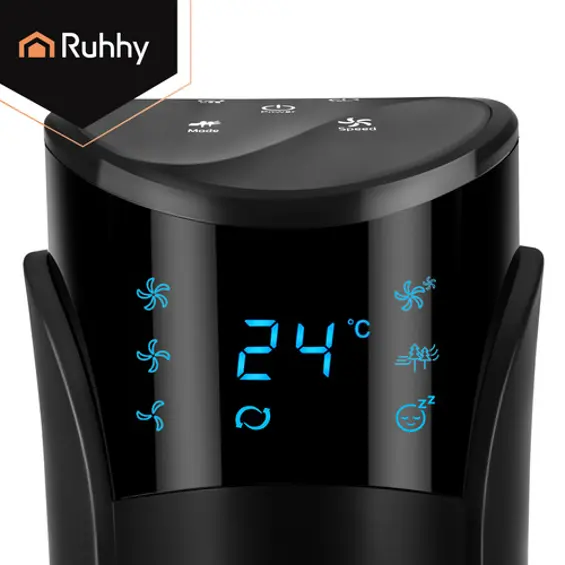 Ruhhy -Stupni ventilator 83 cm s daljinskim upravljačem45W – tihi tower ventilator s oscilacijom