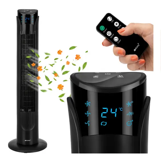 Ruhhy -Stupni ventilator 83 cm s daljinskim upravljačem45W – tihi tower ventilator s oscilacijom