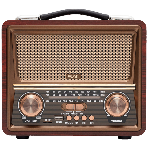 SAL Retro radio + BT bežični zvučnik, FM, MP3, USB/microSD - RRT22