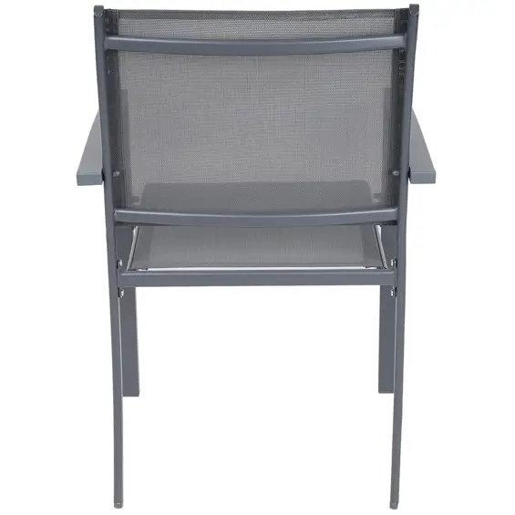 Saska Garden set od 2 vrtne stolice Textilene 57 × 57 × 88 cm – sive