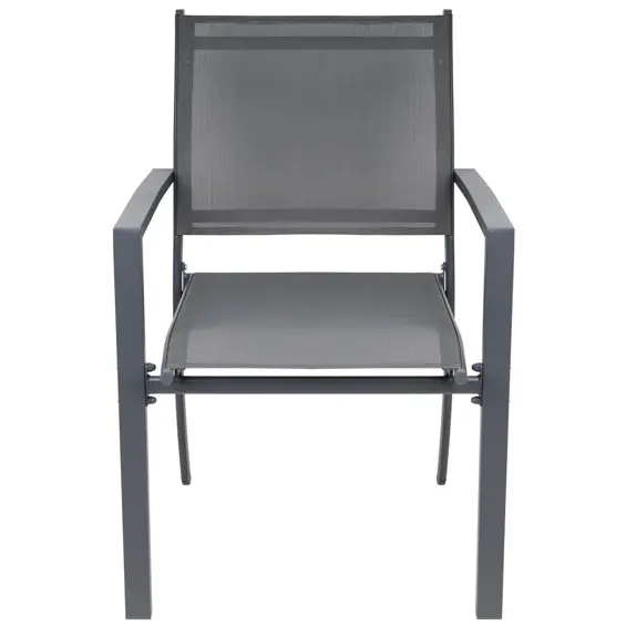 Saska Garden set od 2 vrtne stolice Textilene 57 × 57 × 88 cm – sive
