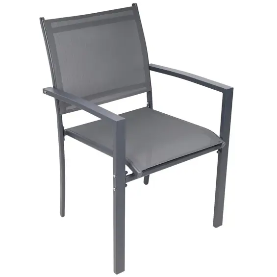 Saska Garden set od 2 vrtne stolice Textilene 57 × 57 × 88 cm – sive