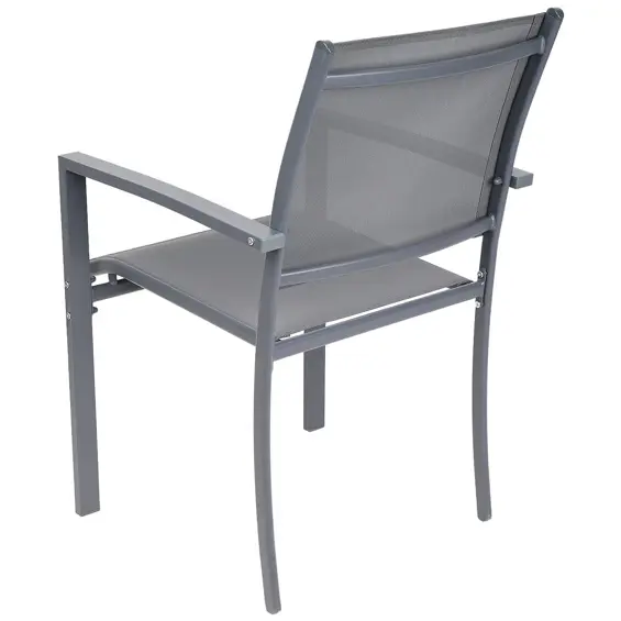 Saska Garden set od 2 vrtne stolice Textilene 57 × 57 × 88 cm – sive