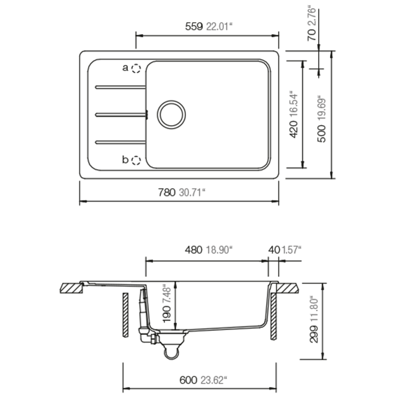 Set Schock Formhaus D-100LS nero + slavina Prima crna + gratis posuda i crni pri