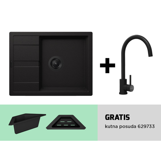 Set Schock Manhattan D-100 nero + slavina Prima crna + gratis posuda i crni pri.
