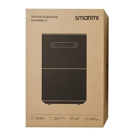 Smartmi Evaporative Humidifier 3 – Pametni evaporativni ovlaživač zraka 5 L, 350 ml/h, Wi-Fi, 10 W, bijeli