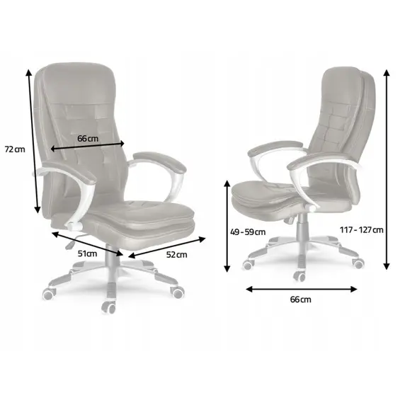 Sofotel 322-Uredska stolica tamno smeđa – ergonomska okretna stolica do 120 kg