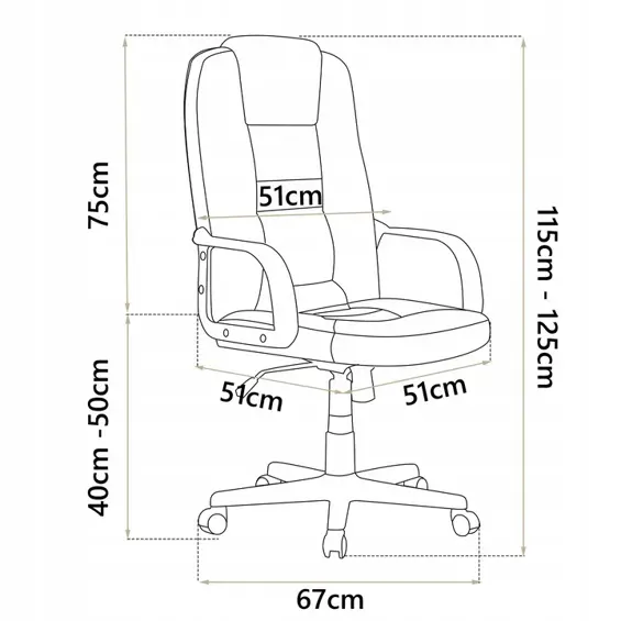 Sofotel 402C-DARK-BROWN ergonomska uredska stolica od eko kože – tamnosmeđa