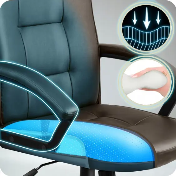 Sofotel 402C-DARK-BROWN ergonomska uredska stolica od eko kože – tamnosmeđa