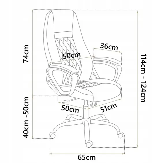 Sofotel 702-BLACK ergonomska uredska stolica od eko kože – crna