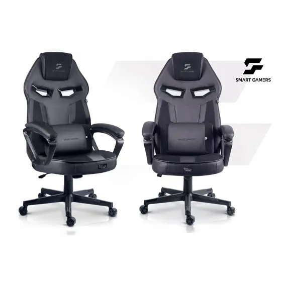 SOFOTEL Furon 242800 – Ergonomska gaming stolica s funkcijom ljuljanja, podesivom visinom, lumbalnim jastukom, nosivost 120 kg, crna