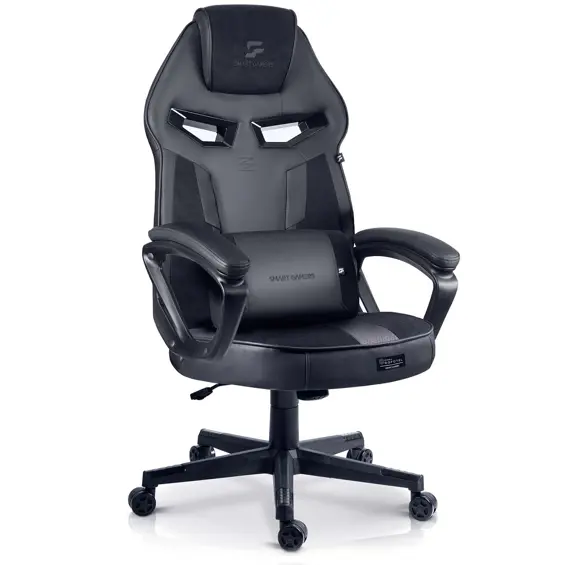 SOFOTEL Furon 242800 – Ergonomska gaming stolica s funkcijom ljuljanja, podesivom visinom, lumbalnim jastukom, nosivost 120 kg, crna