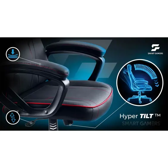 Sofotel Furon 242801 gaming stolica s lumbalnim jastukom – crveno-crna