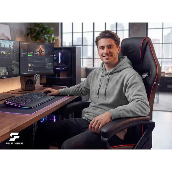Sofotel Furon 242801 gaming stolica s lumbalnim jastukom – crveno-crna