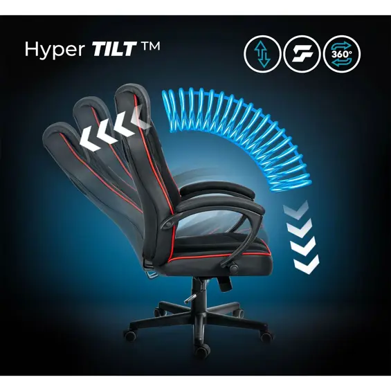 Sofotel Master 242701 gaming stolica s funkcijom ljuljanja – crveno-crna