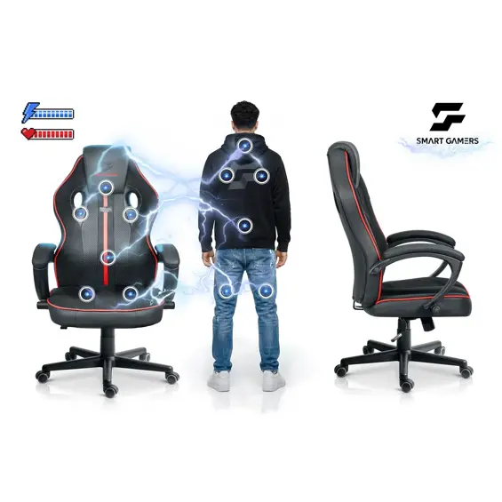 Sofotel Master 242701 gaming stolica s funkcijom ljuljanja – crveno-crna