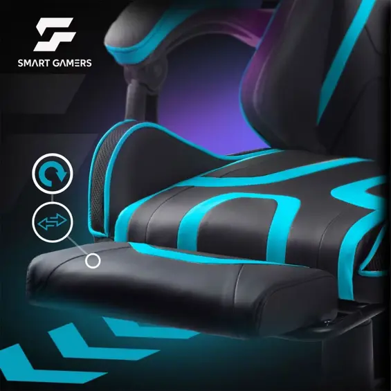 Sofotel Specter 242902 gaming stolica s osloncem za noge – crno-plava