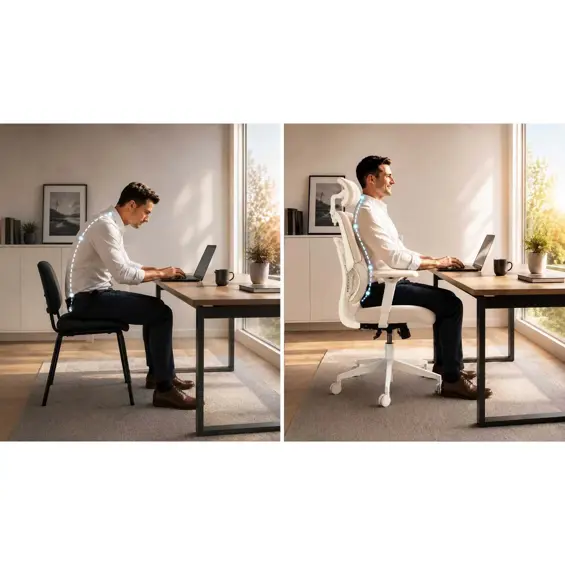 SOFOTEL Talin 2492 – Ergonomska uredska stolica s mrežastim naslonom, podesivim rukonaslonima 360°, MULTIBLOCK mehanizmom, nosivost 150 kg, bež-bijela