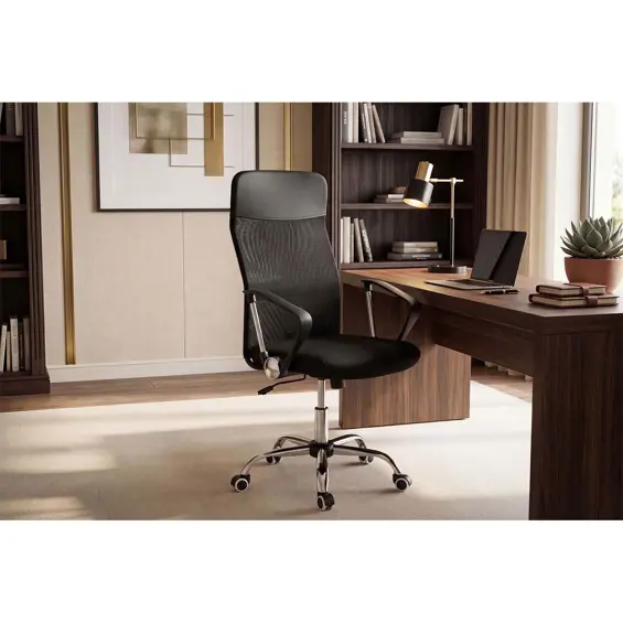 Sofotel Tamar 2465 ergonomska uredska stolica od mikromreže – crna