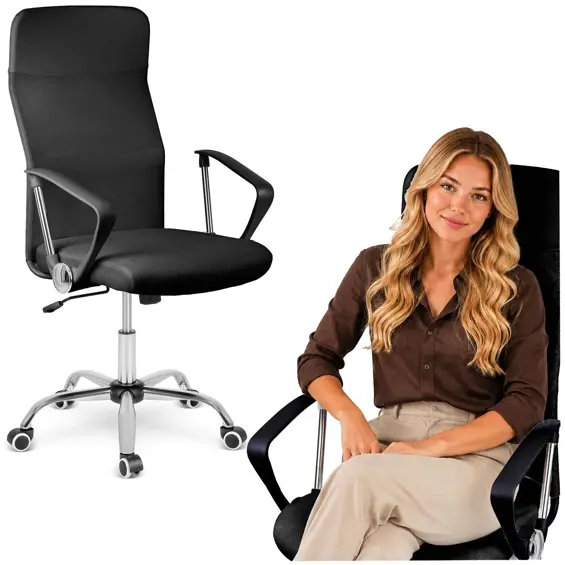 Sofotel Tamar 2465 ergonomska uredska stolica od mikromreže – crna