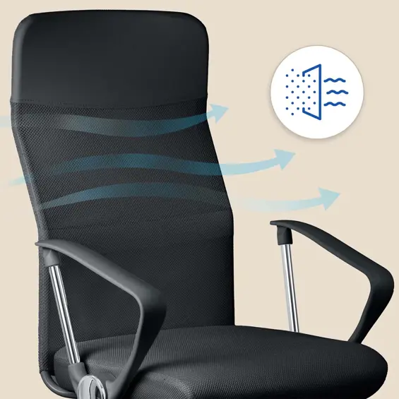 Sofotel Tamar 2465 ergonomska uredska stolica od mikromreže – crna