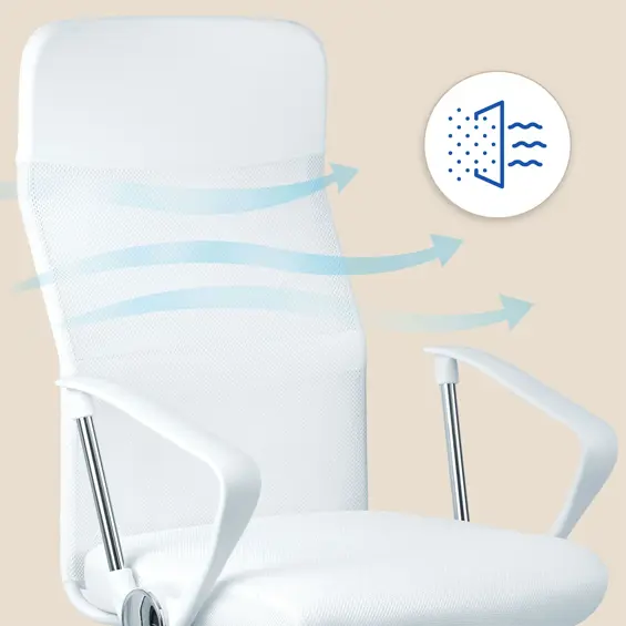 Sofotel Tamar 2468 ergonomska uredska stolica od mikromreže – bijela