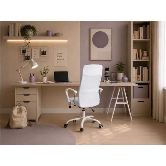 Sofotel Tamar 2468 ergonomska uredska stolica od mikromreže – bijela