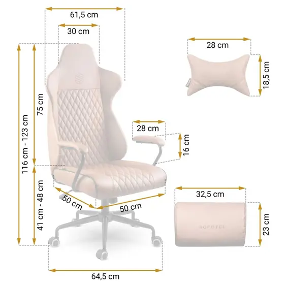 Sofotel Werona 2582 ergonomska uredska stolica smeđa