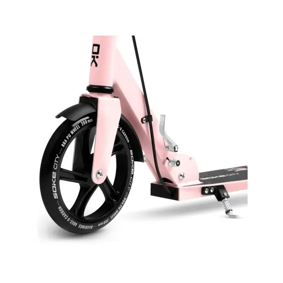 Soke City romobil crno-ružičasti – lagani gradski romobil za djecu i mlade