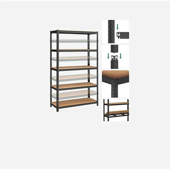SONGMICS GLR060B01 – 5-slojni metalni regal