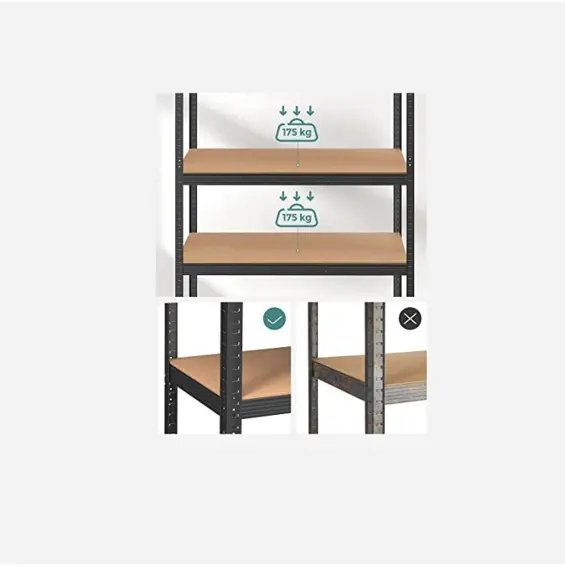 SONGMICS GLR060B01 – 5-slojni metalni regal