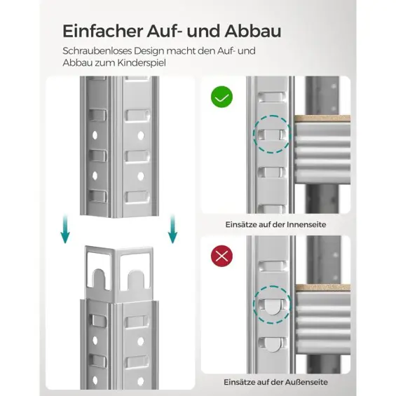 Songmics GLR060E01 – 5-slojni metalni regal