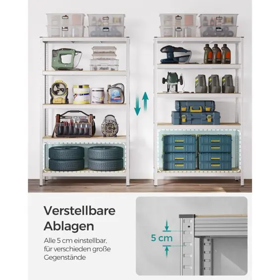 Songmics GLR060E01 – 5-slojni metalni regal