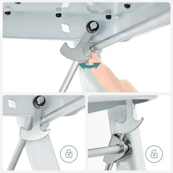 SONGMICS GSL12WT – 2-slojna sklopiva ljestva