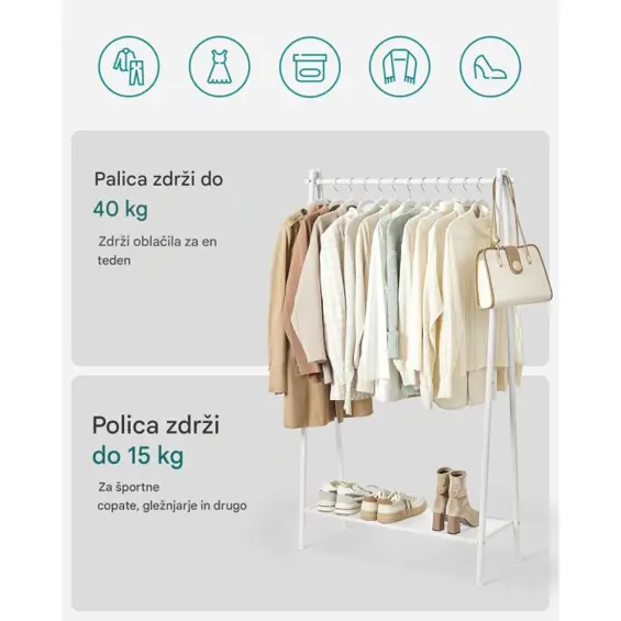 SONGMICS HSR023W01 Stalak za odjeću