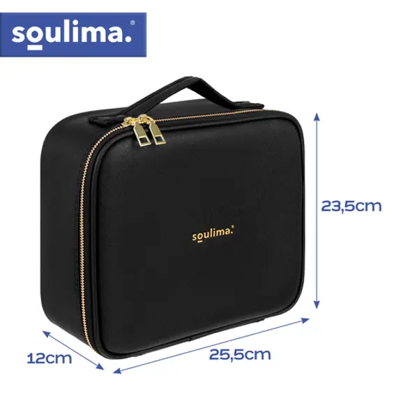 SOULIMA XL kozmetički kofer s LED ogledalom i organizatorom za šminku