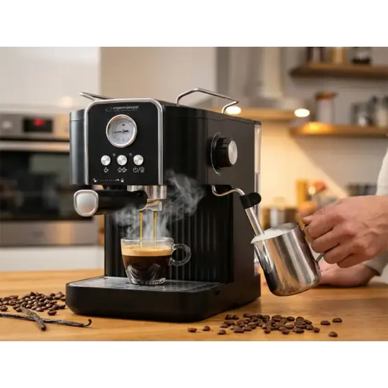 speranza EXCELSA Aparat za Espresso Kavu – 20 bara, 850 W, Spremnik 1,8 L i Pjenjač Mlijeka