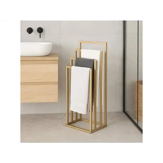 Springos HG0071 | Stalak za ručnike 94 × 45 × 29 cm – čelični okvir s protukliznim kapicama