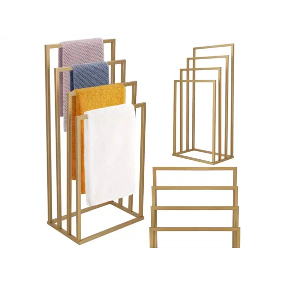 Springos HG0071 | Stalak za ručnike 94 × 45 × 29 cm – čelični okvir s protukliznim kapicama