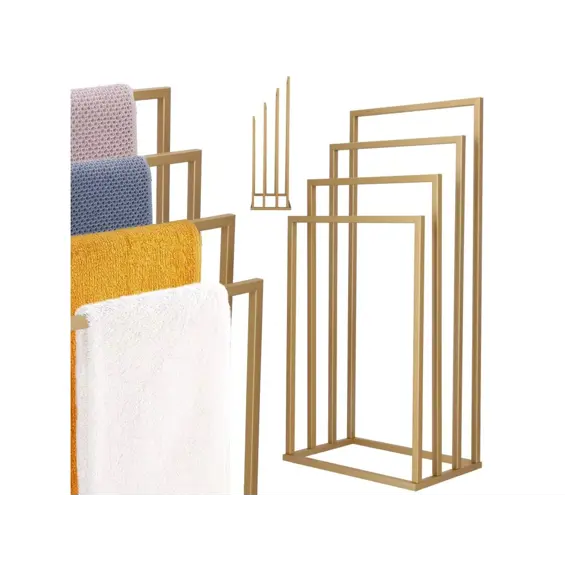 Springos HG0071 | Stalak za ručnike 94 × 45 × 29 cm – čelični okvir s protukliznim kapicama