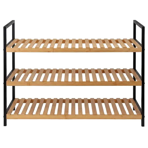 Storage Solutions bambusov stalak za obuću – 3 razine, 70 × 30 × 48 cm