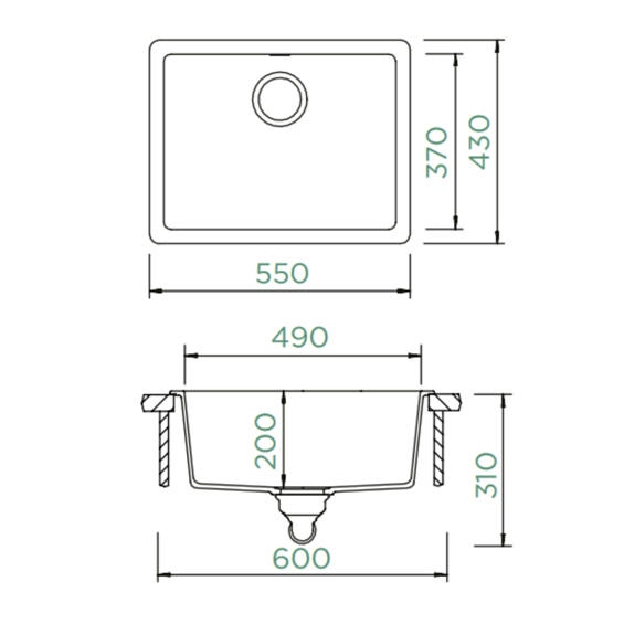 Sudoper Schock Quadro N-100 super bijela