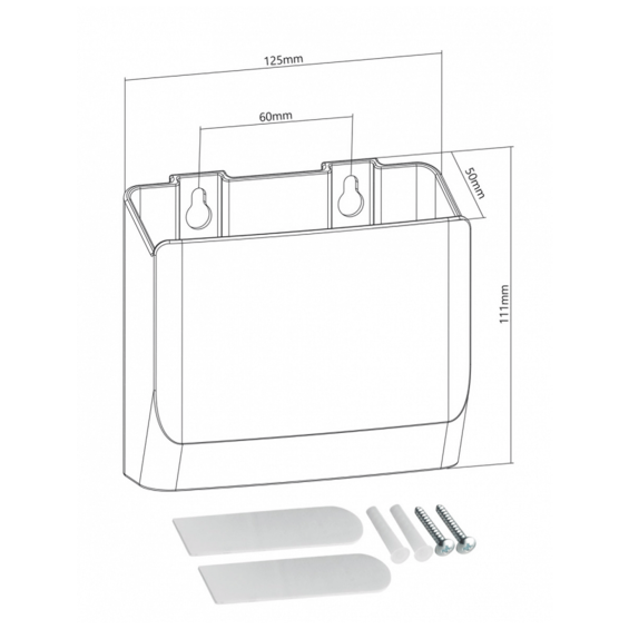 Superior Nosač za daljinski upravjač, zidni, pakiranje 2 kom. - Wall-Mounted Remote Control Holder