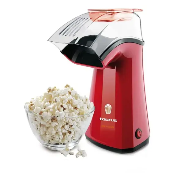 Taurus Pop'N'Corn 968375000 – Aparat za kokice 1100 W, priprema bez ulja, crveni