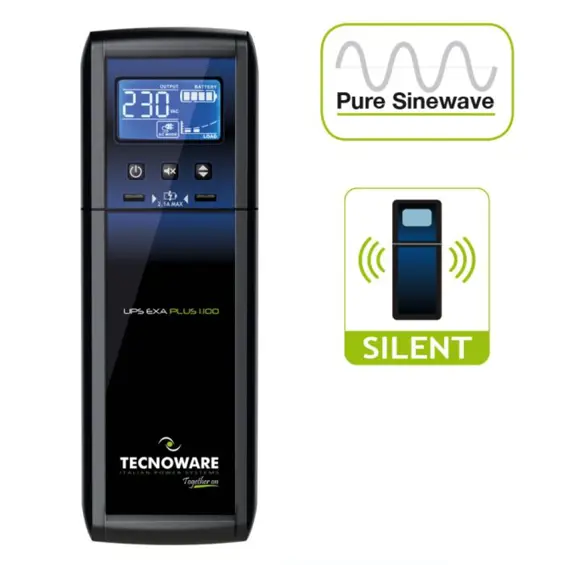 Tecnoware UPS EXA PLUS 1100 VA/770 W | Line Interactive, Sinewave, AVR, 8 IEC utičnica
