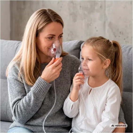 TEESA TSA0301 – Kompresorski inhalator i nebulizator za djecu i odrasle, USB-C, spremnik 8 ml, timer