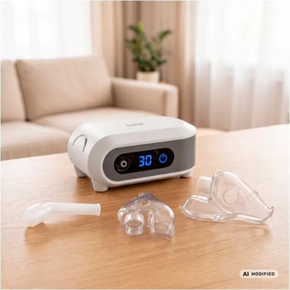 TEESA TSA0301 – Kompresorski inhalator i nebulizator za djecu i odrasle, USB-C, spremnik 8 ml, timer
