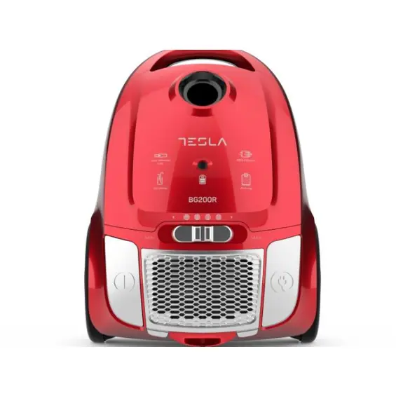 Tesla BG200R, kompaktan usisavač s vrećicom 800 W, perivi HEPA filter, kapacitet 2 L,crveni