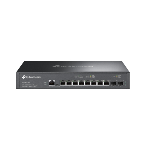 TP-Link JetStream TL-SG3210XHP-M2: 8-Port 2.5G PoE+ i 2-Port 10G SFP+ L2+ upravljani switch