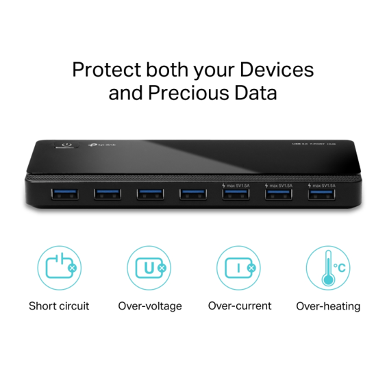 TP-Link UH700 7-Portni USB 3.0 Hub s Adapterom za Napajanje